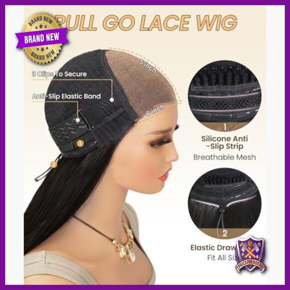 Human Hair Glueless Wig 16 Inch Pre Plucked HD Lace 200% Density main image 6